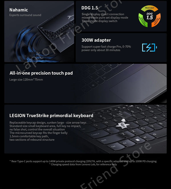 Lenovo Legion R9000P Gaming Laptop (Legion Pro 5) 16“2.5K 240Hz AMD Ryzen9-7945HX 16G/32G RAM 1T/2TB SSD Notebook Computer PC - Evallys.com # #