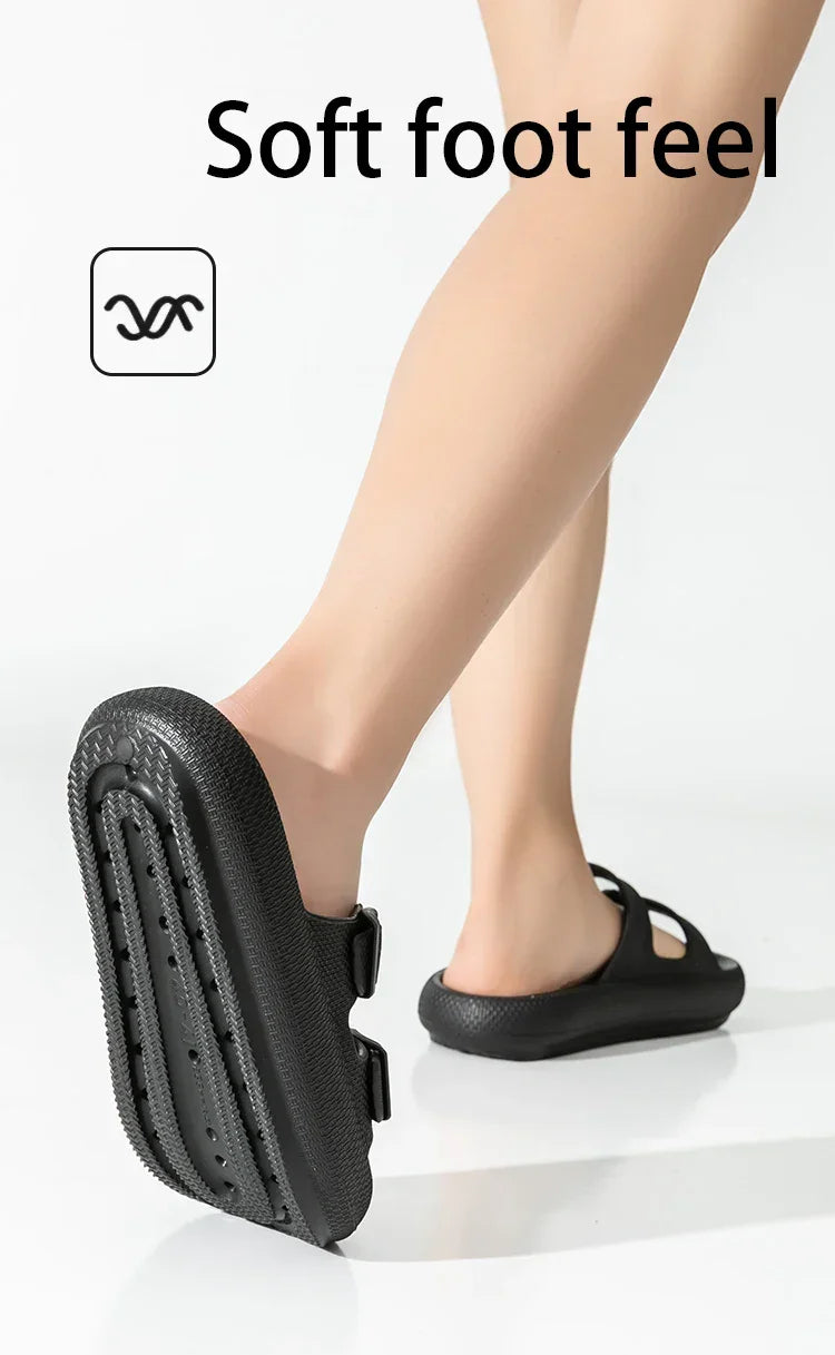 2025 Men’s Thick Sole Slippers – Non-Slip Shower & Indoor Sandals - Evallys.com
