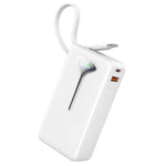 10000mAh Portable Charger Power Bank with 22.5W Fast Charging, USB-C In&Out, Built-in Cable,Travel Essentials for iPhone,Android - Evallys.com