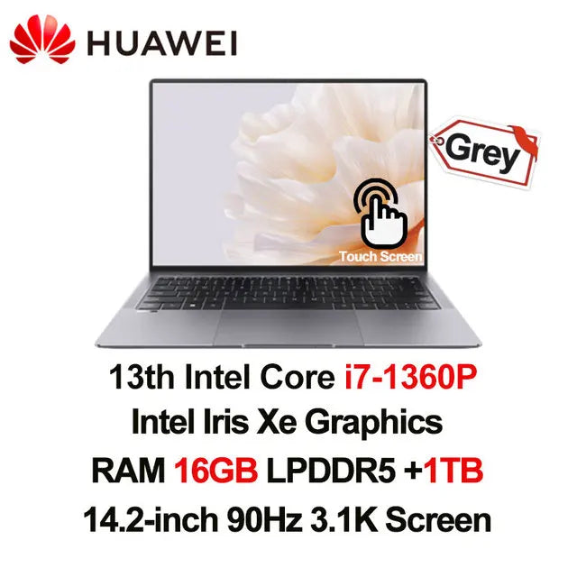 2023 HUAWEI MateBook X Pro Laptop 14.2 Inch i7-1360P 16/32GB 1/2TB 3.1k Touch Screen Notebook Primary Color HDR LTPS PC Computer - Evallys.com # #