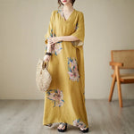 Bohemian Summer Maxi Dress – Vintage Loose Beach Streetwear - Evallys.com
