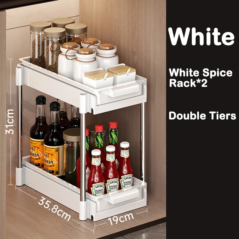 Kitchen Pull Out Dish Racks With Drainboard Drawer Storage Sliding Mesh Cabinet Basket for Accessorie Pull Out Cabinet Organizer