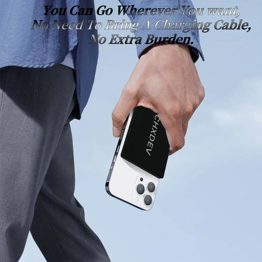 Power Bank For iPhone 5MM Ultra Thin 5000mAh Portable Fast Charging External Battery Built In Cable For Samsung iPhone XIAOMI - Evallys.com