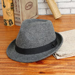 Men's Wool Fedora Hat – Winter Warm Felt Jazz Cap for Parties - Evallys.com