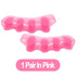 1 Pair Silicone Toe Separator, Bunion Corrector,Hammer Toe Corrector, Soft Silicone Material for Toe Separation Foot Care Tool - Evallys.com
