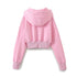 TRAF 2024 Spring Female Casual Hoodies Zipper Coats+Elastic Waist Baggy Pants 2 Pieces Set Elegant Loose Solid Pink Grey Pants - Evallys.com