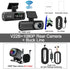 UHD 4K Dash Cam Dual Lens Driving Recorder Car DVR 1080P Rear Lens Camera Built-In WiFi GPS 24-Hour Parking Monitoring Black Box - Evallys.com