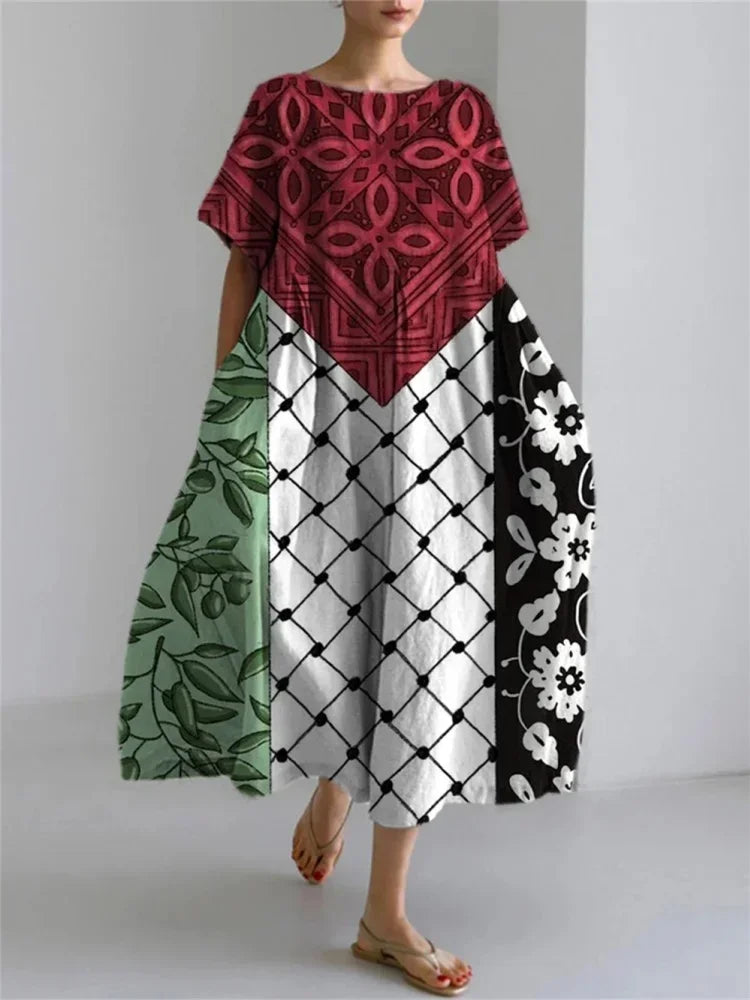 3D Printed Women’s Crew Neck Dress – Harajuku Street Party Wear - Evallys.com