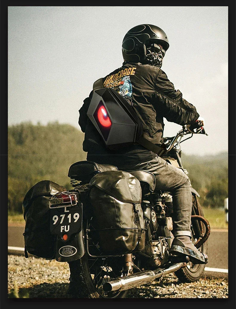 Knight Hard Shell LED Backpack – DIY Cool Style Cycling & Travel Bag - Evallys.com