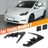 Car Stickers Side Camera Protector Covers Flank Spoiler Wing Decorative Guards Carbon Fiber Auto Accessories For Tesla Model Y 3 - Evallys.com # #