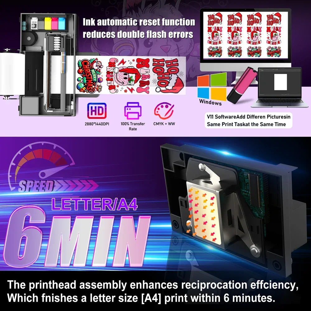 A3 UV DTF Printer/A3 XP600 DTF Printer/A4 L805 DTF Printer Printing Machine For T-shirt For Metal Wooden Direct Transfer Printer - Evallys.com