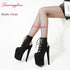 20cm/8Inches Sexy Pole Dance Shoes Women Catwalk Nightclub Strip Gladiator Sandals Lace-up Lady Suede Matte Short Booties