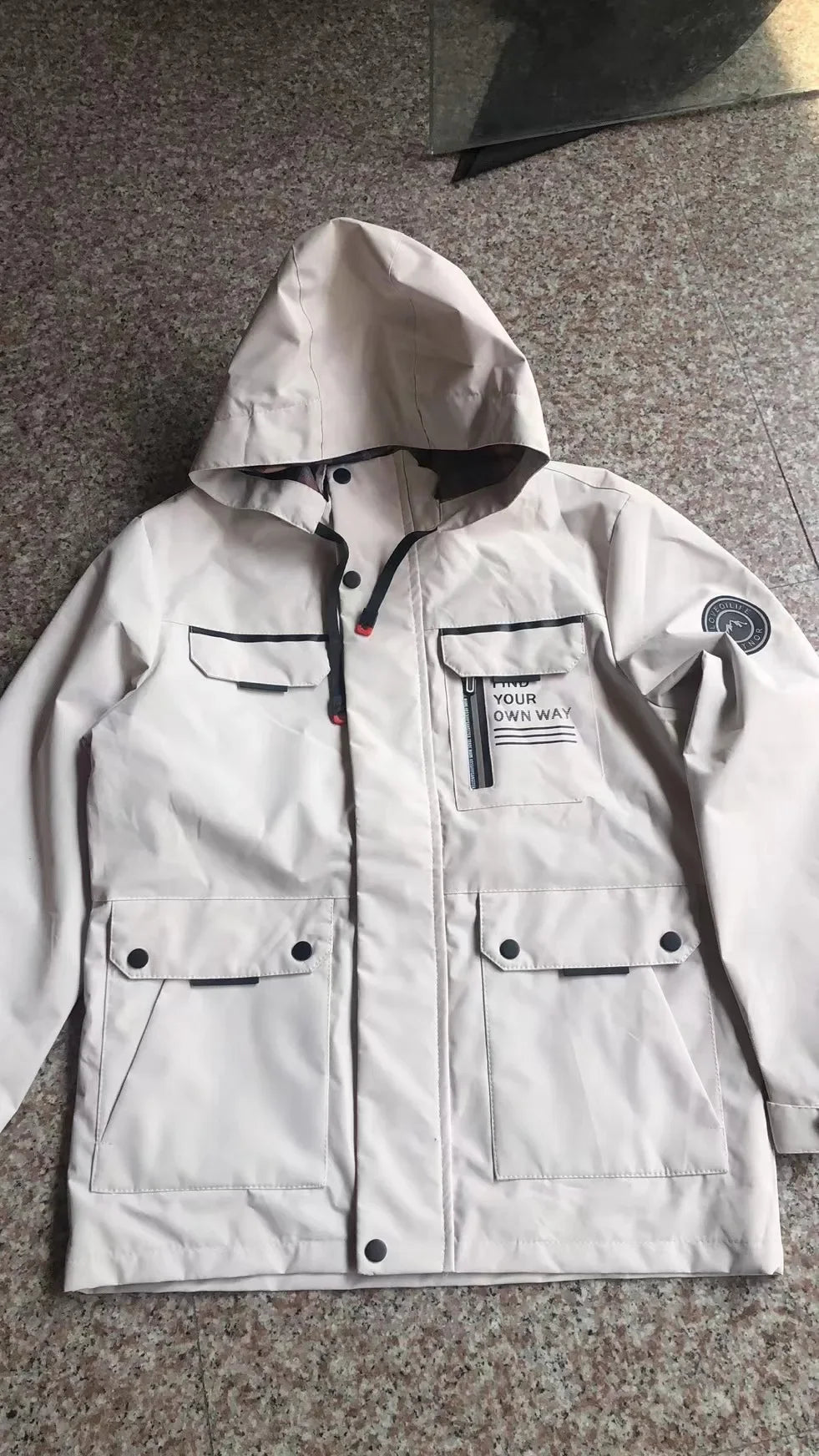 Fashion Men's Casual Windbreaker Jackets Hooded Jacket Man Waterproof Outdoor Soft Shell Winter Coat Clothing Warm Fleece Thick - Evallys.com
