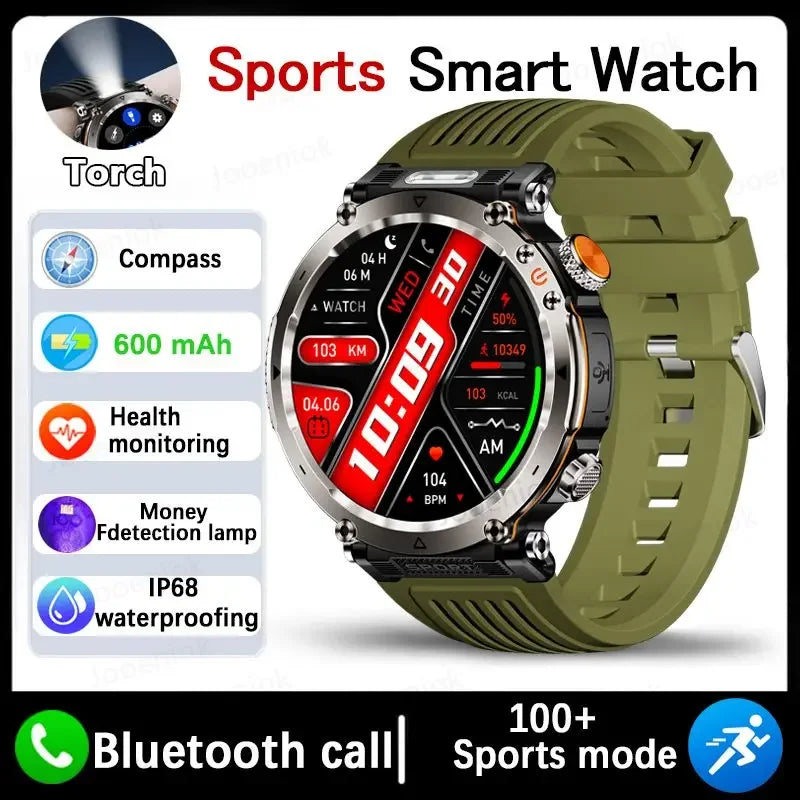 1.7-Inch Display 600mAh Large Battery Outdoor Smartwatch with Sport mode Heart Rate Bluetooth Call Smart Watch For Men 2025 NEW - Evallys.com