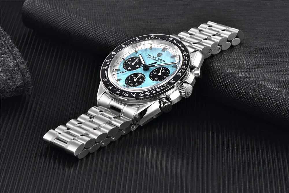 PAGANI DESIGN V4 New Quartz Men's Automatic Date Speed Chronograph Sapphire Mirror Sport Waterproof Watch All Steel VK63 Watches - Evallys.com