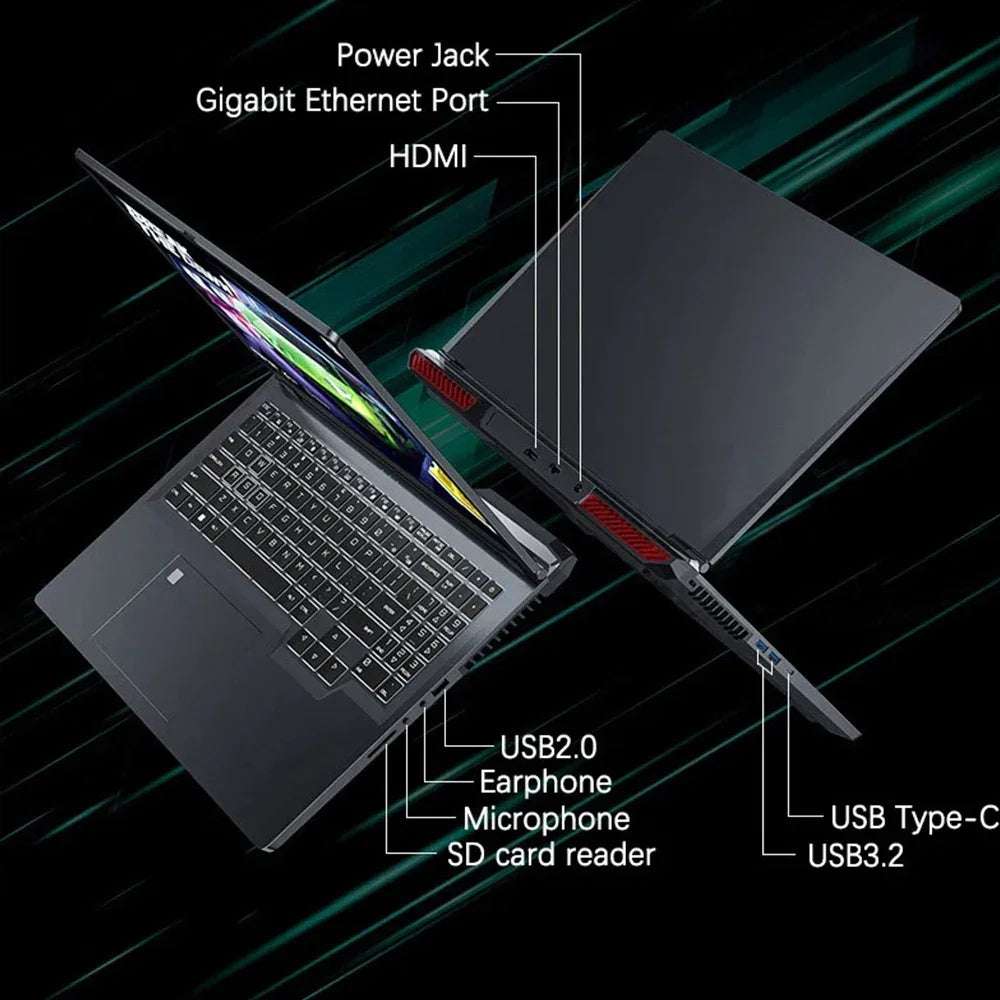 CRELANDER Laptop Gamer 16 Inch Intel Core i9 Processor 2.5k IPS Screen 165Hz RTX 3060 6G RAM 64GB 4TB SSD Notebook Gaming Laptop - Evallys.com