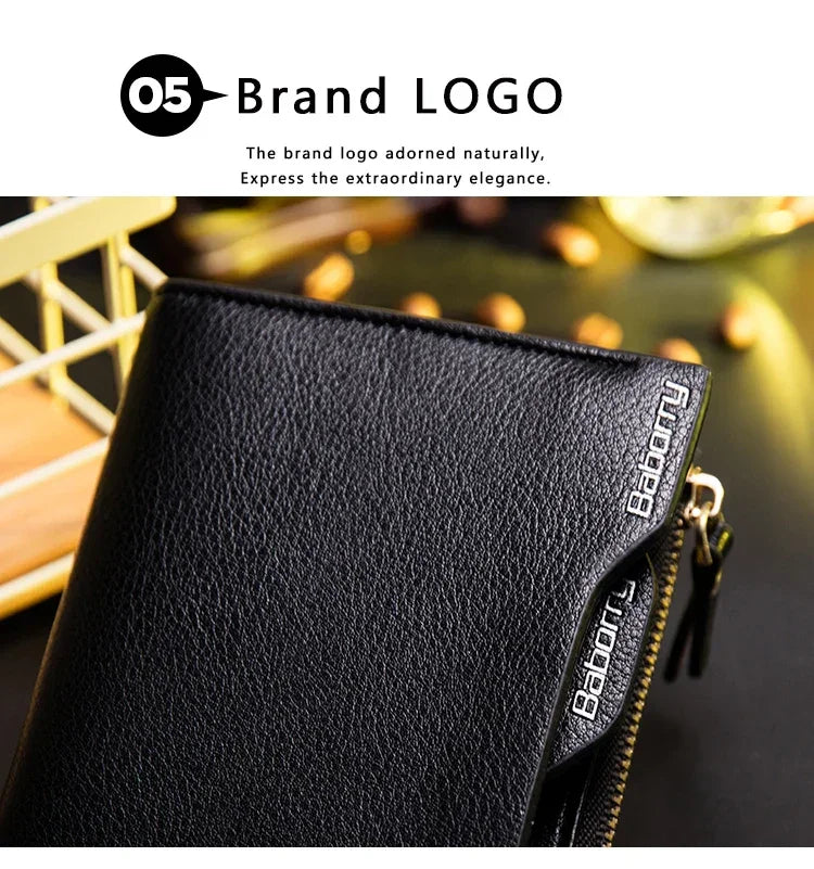 RFID Theft Protect Coin Bag zipper men wallets famous brand mens wallet male money purses Wallets New Design Top Men Wallet - Evallys.com