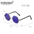 Steampunk Small Round Sunglasses Men 2022 Brand Vintage Metal Mirror Film Women Sun Glasses Cool Circle Shade Eyewear Male UV400 - Evallys.com