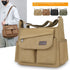 Men’s Canvas Messenger Bag – Multi-Pocket Travel Shoulder Satchel - Evallys.com