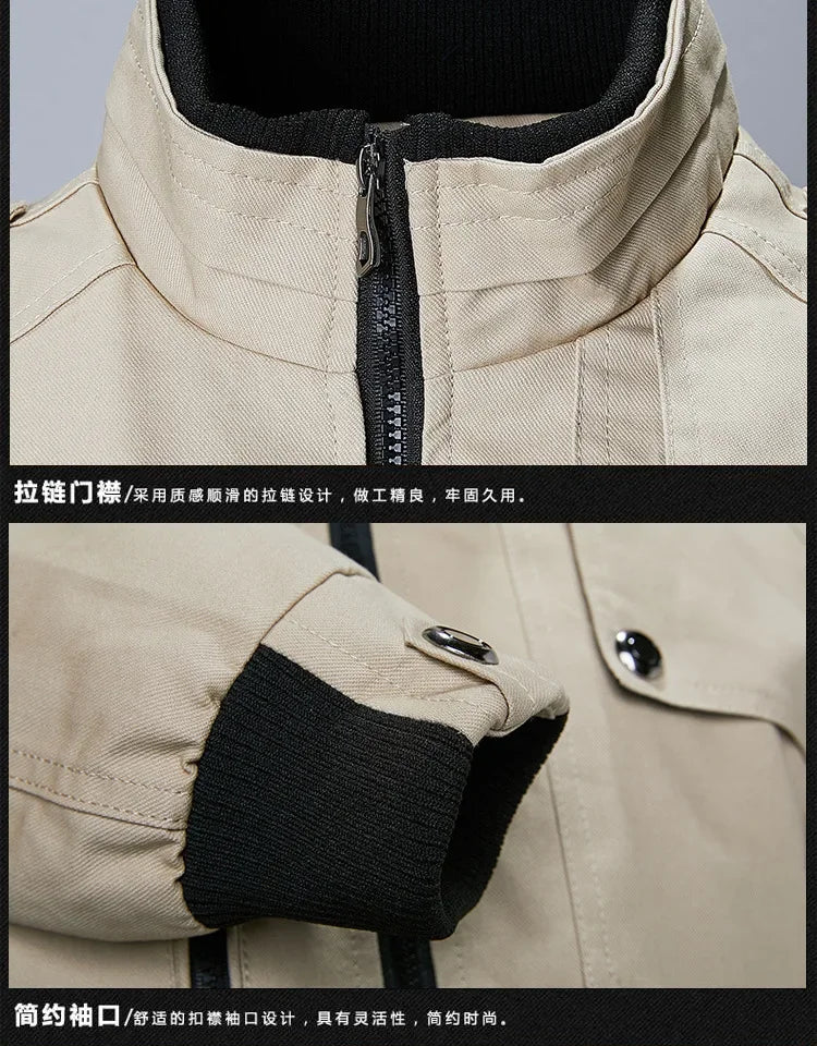Autumn Winter Windbreaker Male Waterproof Field Jackets Hiking Camping Coat Casual Baseball Jacket Fishing Outerwear Man Clothes - Evallys.com