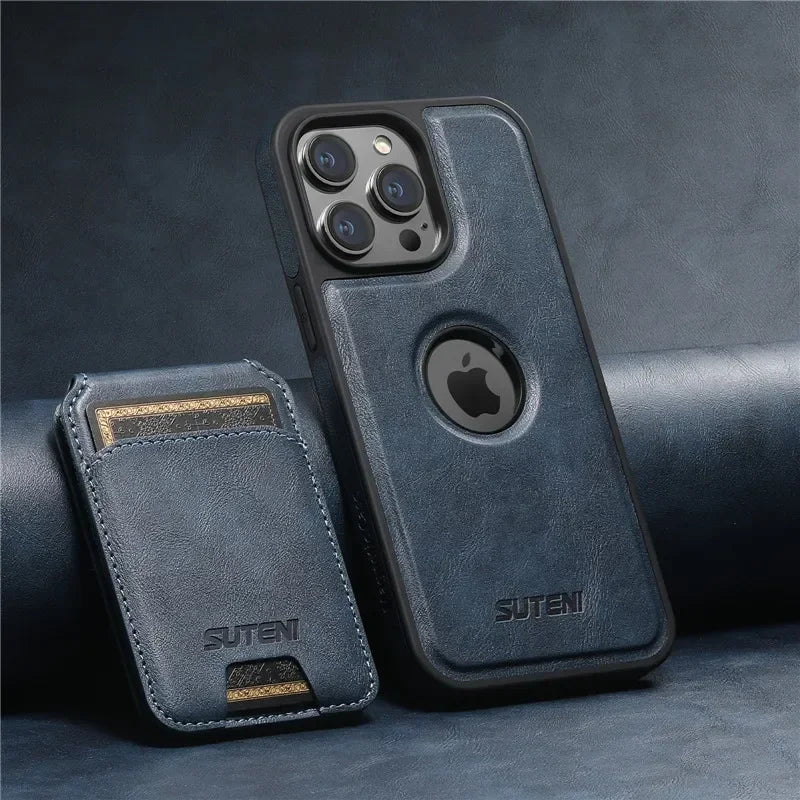 2 in 1 detachable With Magsafe Wireless Charging Wallet Leather Phone Case For iPhone 16 15 Pro Max 14 13 12Pro Magnetic Cover - Evallys.com