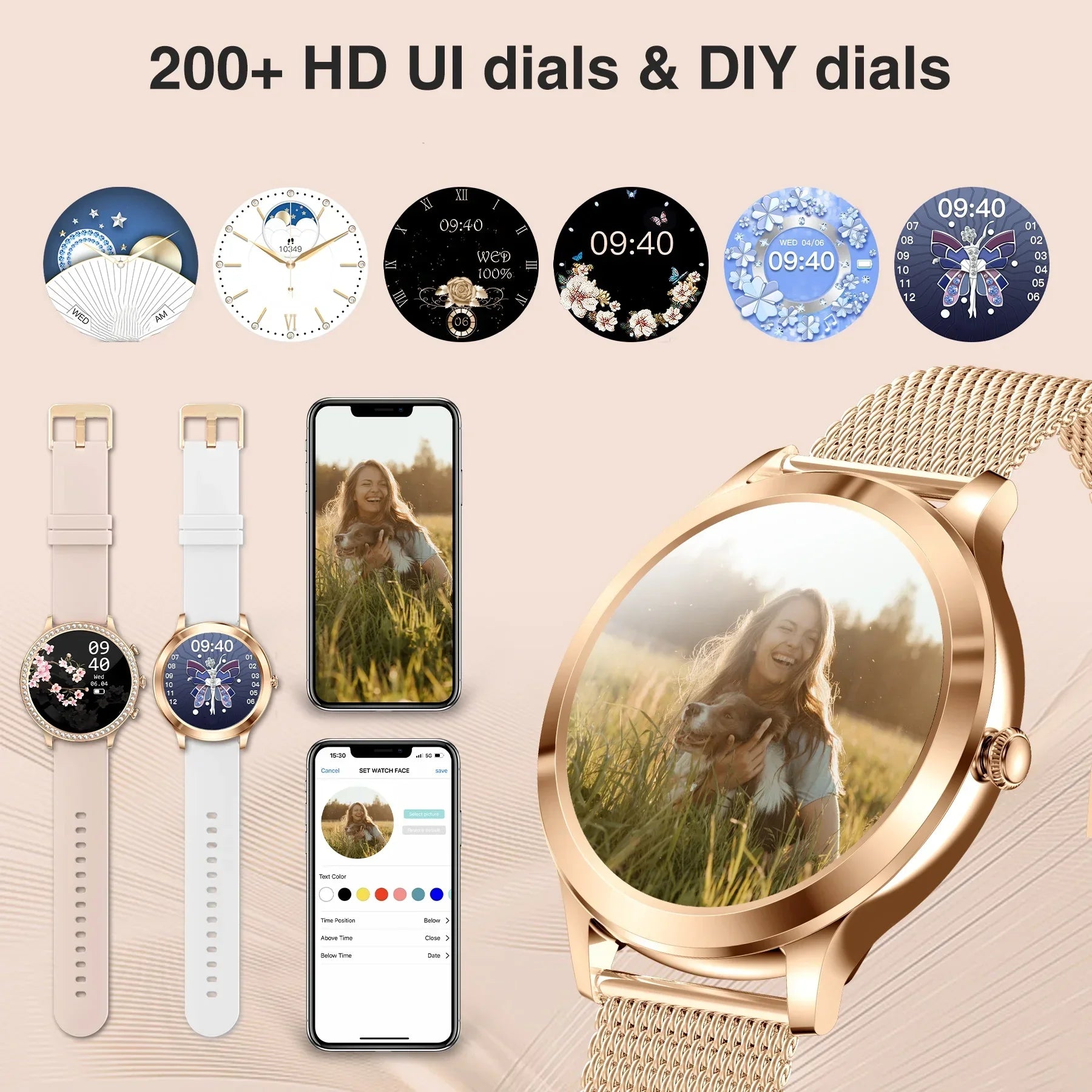 Smart Watch For women - Advanced Fitness Tracker with Wireless Call, Music Time Display, Step Counting, Calories Burned - Evallys.com