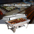 Chafing Dish Buffet Set 8QT Electric Stainless Steel 2/4/ Pack Full Size Pans Food Warmer Chafing Fuel Holder for Party Catering