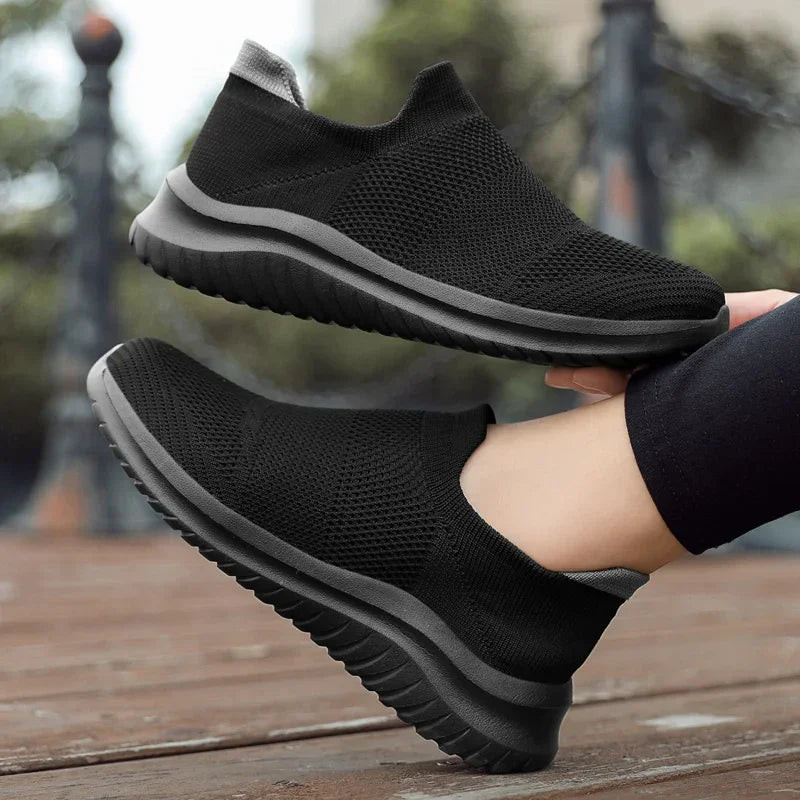 2023 Unisex High Canvas Sneakers – Durable White Slip-On Shoes - Evallys.com