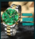 OLEVS Men's Watches Top Brand Luxury Watch for Men Original Waterproof Stainless Steel Chronograph Moon Phase Date Rota Dial - Evallys.com