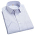 2022 Plus Size 8xL 7XL 6XL Men's Business Short Sleeve Fomal Shirts Man Striped Summer Work Dress Shirt Soft White - Evallys.com
