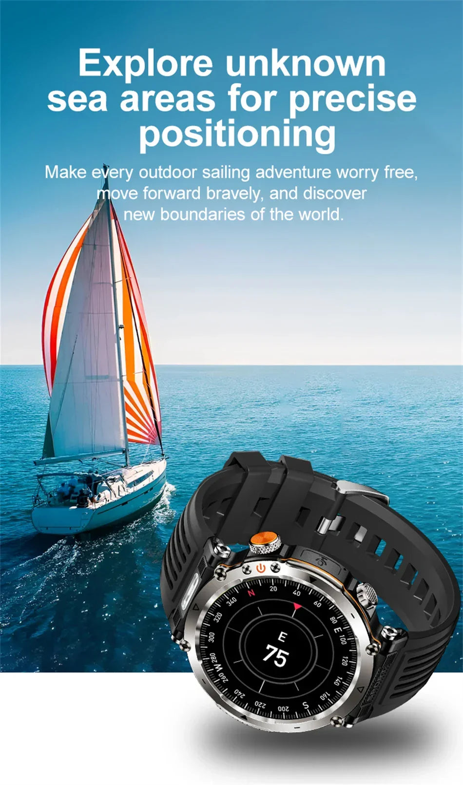 1.7-Inch Display 600mAh Large Battery Outdoor Smartwatch with Sport mode Heart Rate Bluetooth Call Smart Watch For Men 2025 NEW - Evallys.com