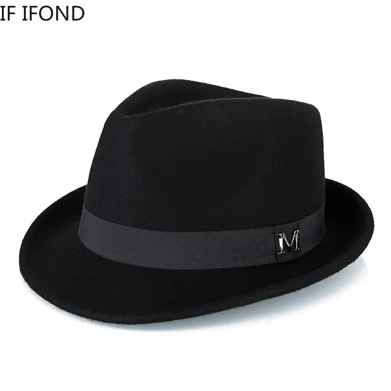 Men's Wool Fedora Hat – Winter Warm Felt Jazz Cap for Parties - Evallys.com