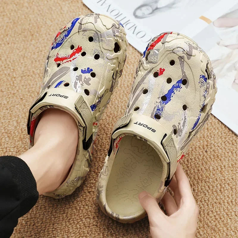 Men’s Plus Size Garden Clogs – Outdoor Beach Sandals & Water Shoes - Evallys.com