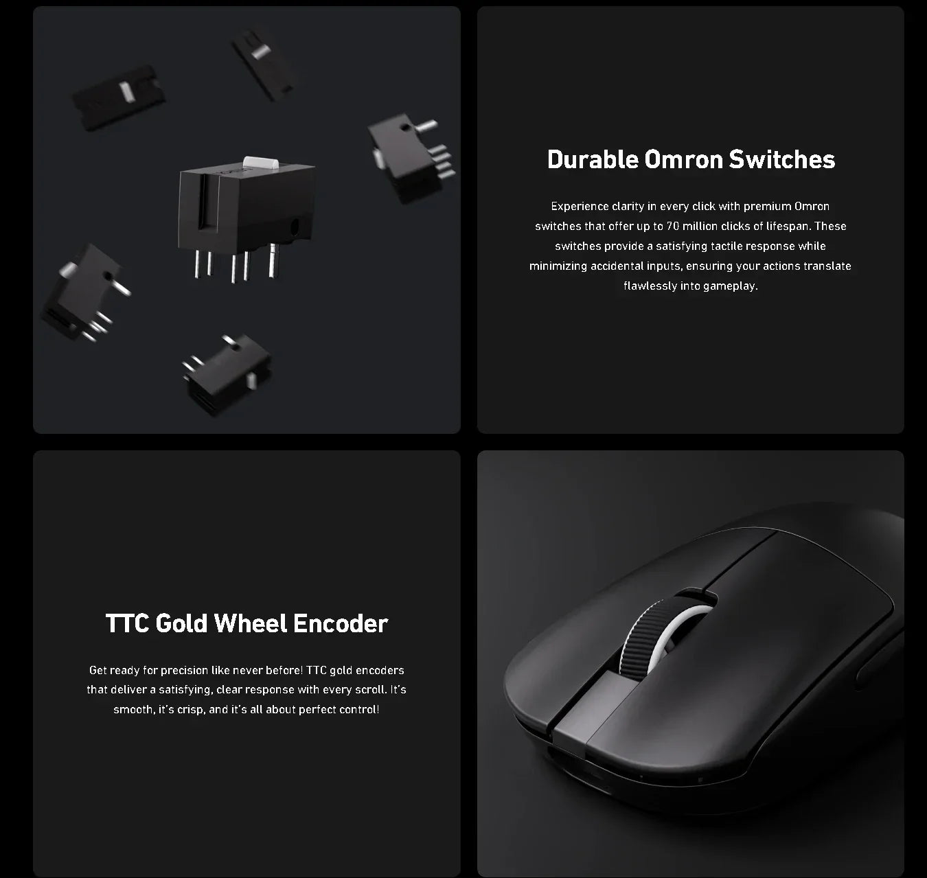 Official MCHOSE L7 Ultra Wireless Gaming Mouse PAW3950 E-Sport Sensor Realtek Flagship Master TOPSPEED 8K Polling Rate 39g Mice - Evallys.com