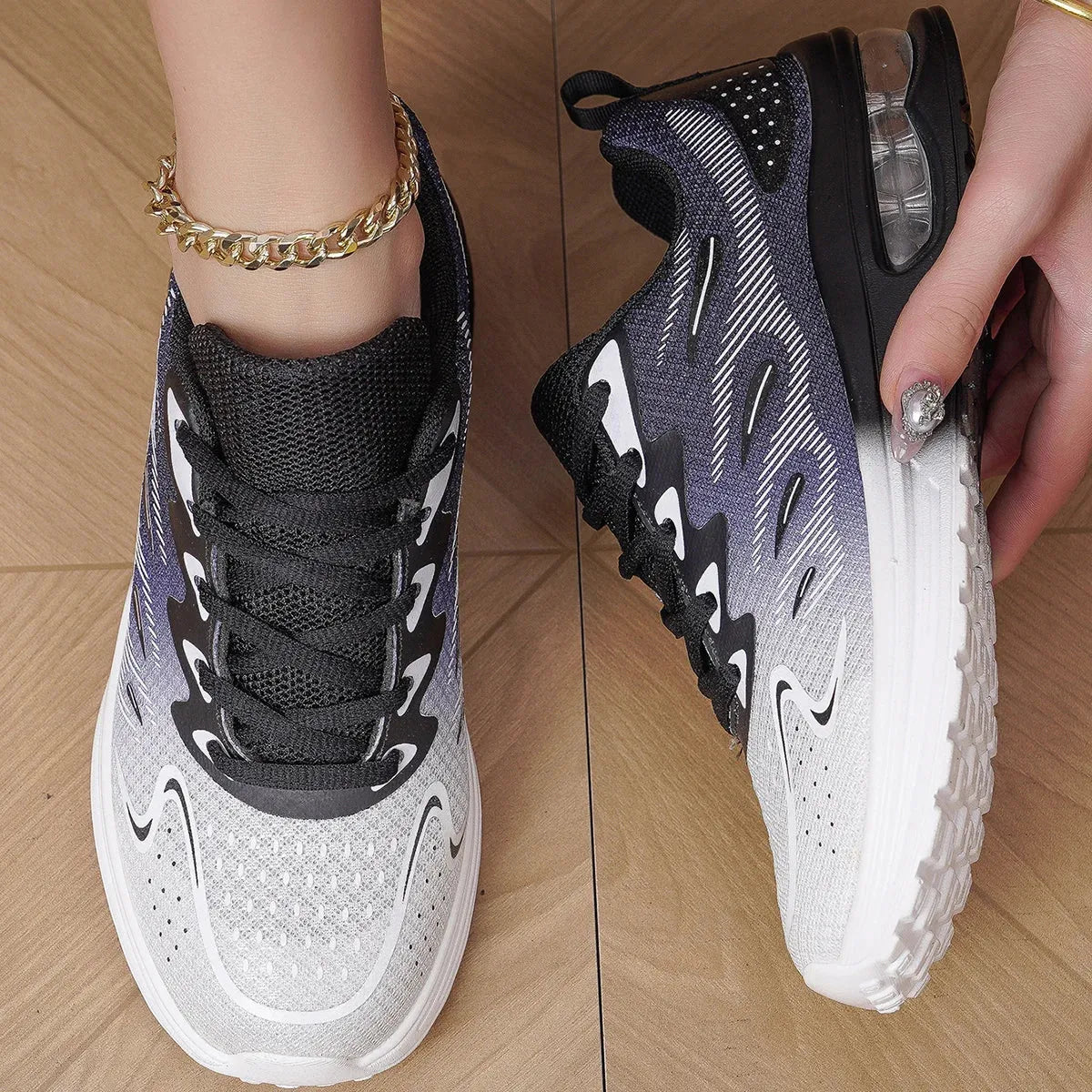 Women’s Air Cushion Sneakers – Breathable Walking & Tennis Sport Shoes - Evallys.com