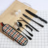 10Pc Travel Cutlery Set with Storage Bag Stainless Steel Travel Utensils Set Portable Camping Silverware Set Travel Flatware Set