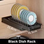 Kitchen Pull Out Dish Racks With Drainboard Drawer Storage Sliding Mesh Cabinet Basket for Accessorie Pull Out Cabinet Organizer