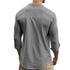 Men's Henry Shirts Cotton Linen Slim Fit Causal Hawaiian Solid Color Basic Style Spring Summer Breathable Men Clothing - Evallys.com