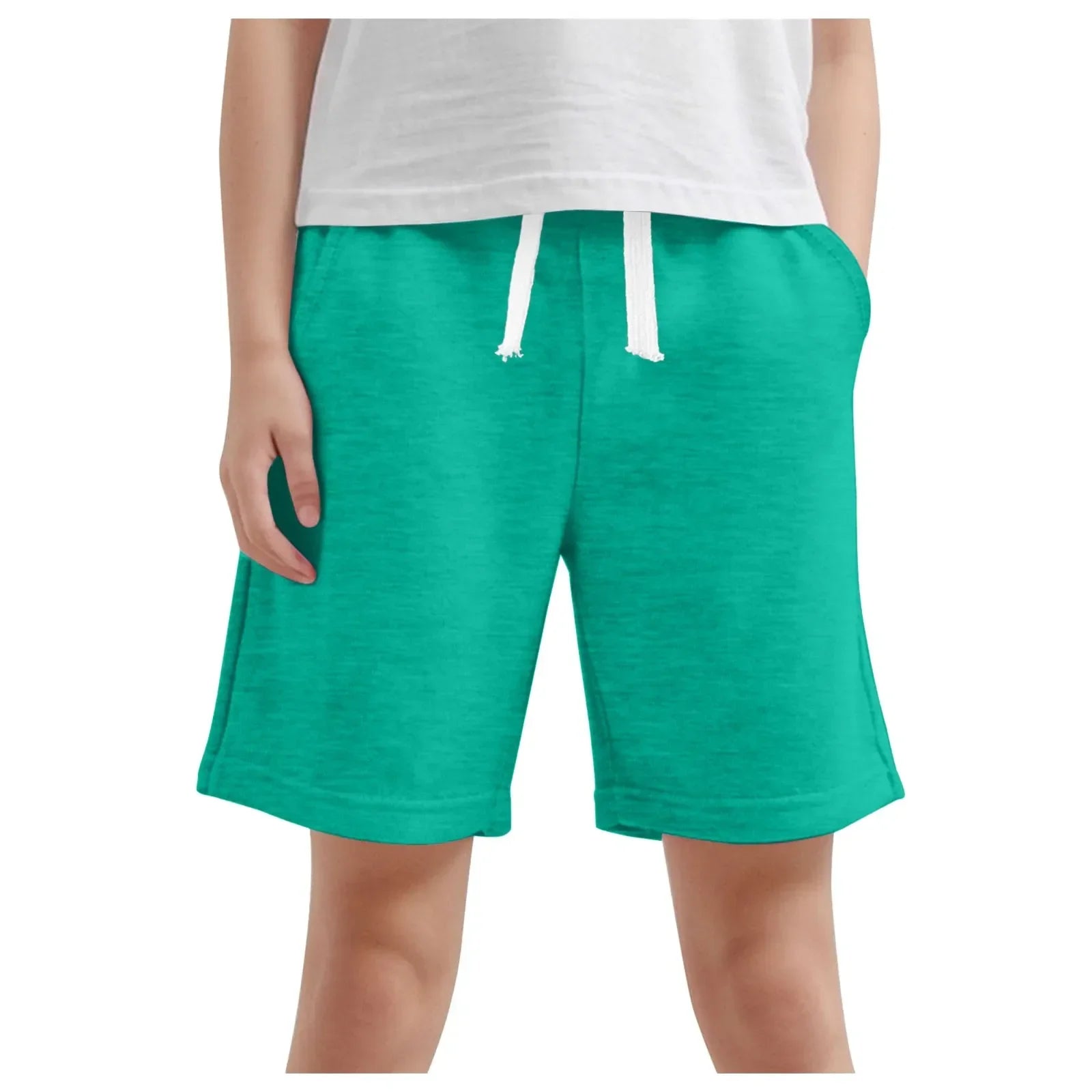 Toddler Summer Shorts Boys Shorts Comfortable Soft Breathable Pocket Drawstring Solid Color Shorts Shorts For Big Girls Size 16 - Evallys.com