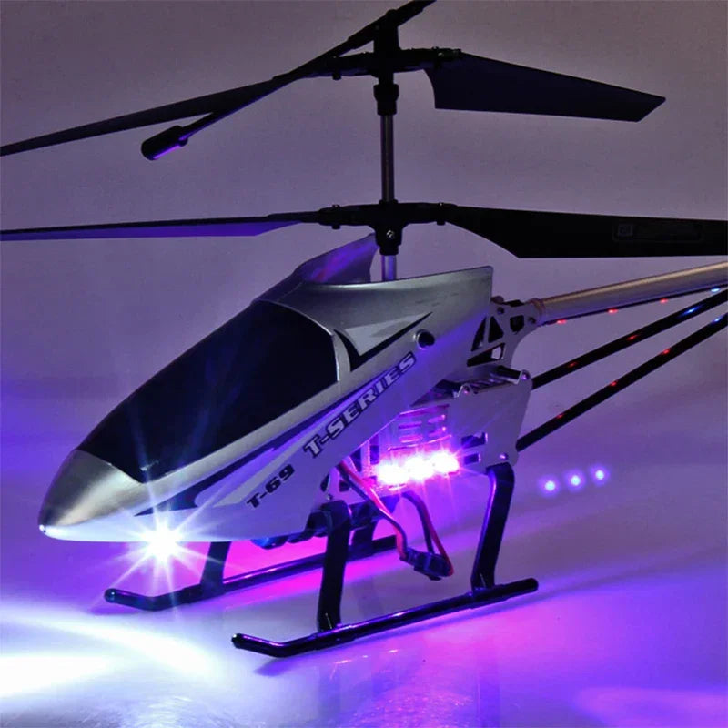 Rc Helicopter With Remote Control Extra Durable Big Plane Toy For Kids Drone Model Outdoor 3.5CH 80cm Aircraft Large Helicoptero - Evallys.com