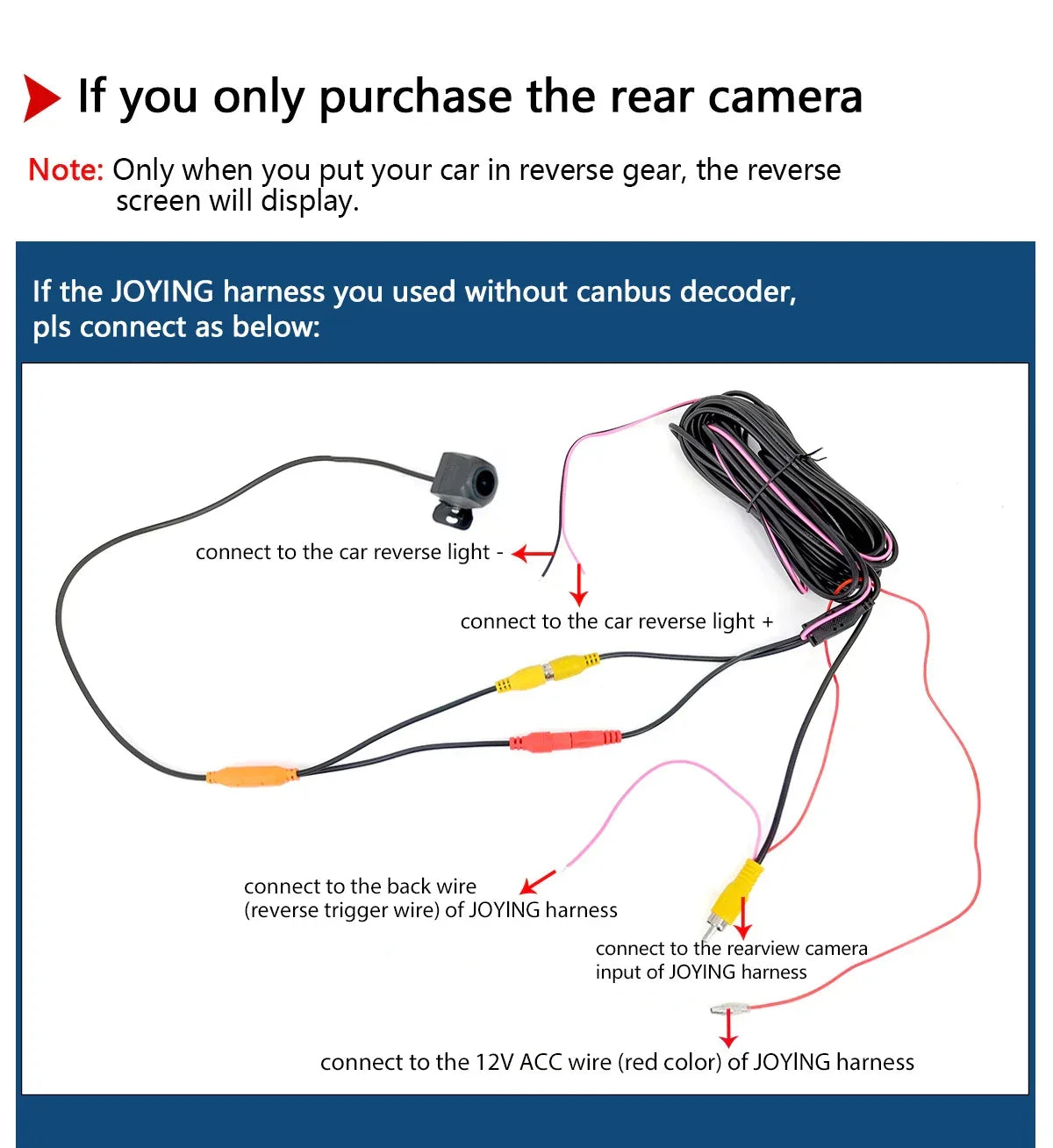 JOYING Newest AR front Camera Or Rear Camera Reversing Backup View Camera Parking Assist Wide Dynamic Range Full 1080P Display - Evallys.com