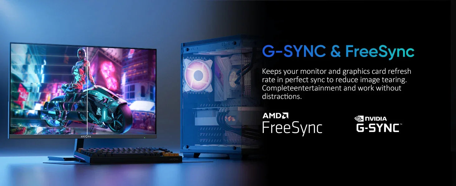 New ARZOPA 27inch 180Hz 2K FastIPS QHD PC Monitor 1ms FreeSync Gaming monitor,M1RC - Evallys.com