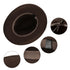 GEMVIE Western Fedora Cowboy Hat – Unisex Wide Brim Sombrero - Evallys.com