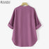 ZANZEA Women’s Abaya Blouse – Casual Islamic Long Sleeve Tops 2024 - Evallys.com