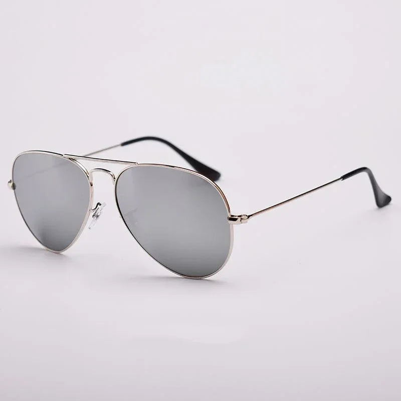 Top Quality Real Glass Lenses Men Women Sunglasses Brand Fashion Pilot Metal Frame Classic Style Outdoor UV400 Sun Glasses - Evallys.com