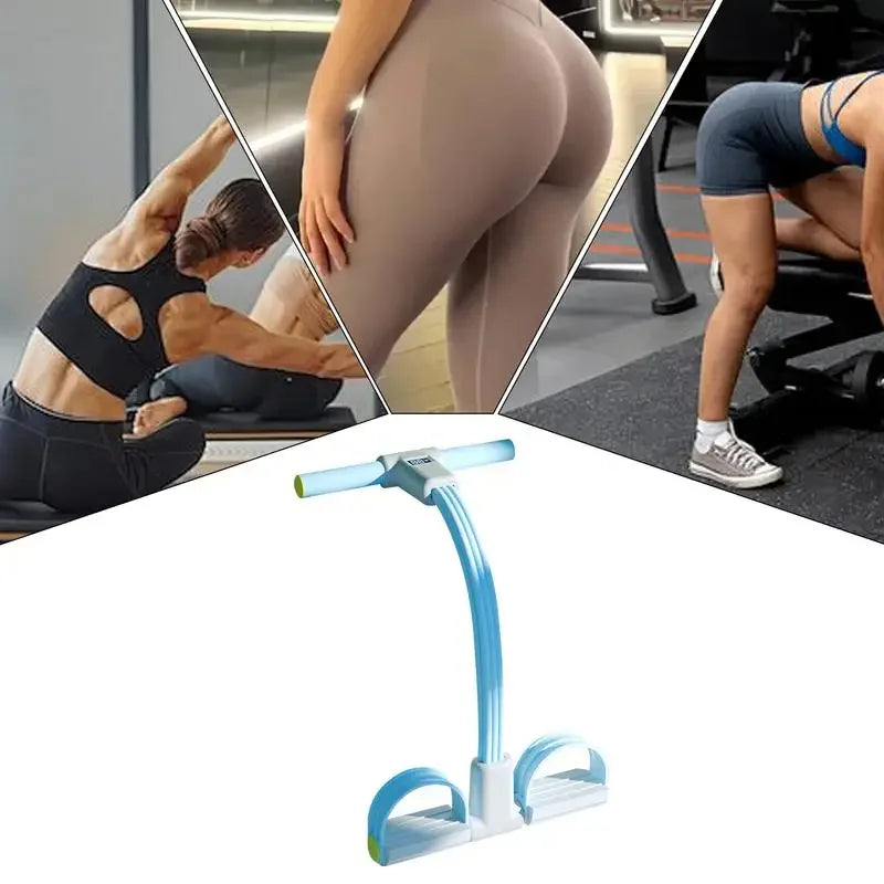 Foot Pedal Resistance Band 6-Tube Elastic Yoga Strap Resistance Band LED Display Bodybuilding Expander Fitness Equipment For - Evallys.com