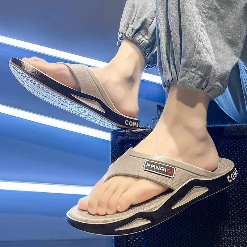 Men’s Summer Flip-Flops – Outdoor Sports Beach Sandals, Casual Home Slippers - Evallys.com