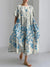 Harajuku Floral Print Women’s Dress – Loose Fit Ankle-Length Casual - Evallys.com