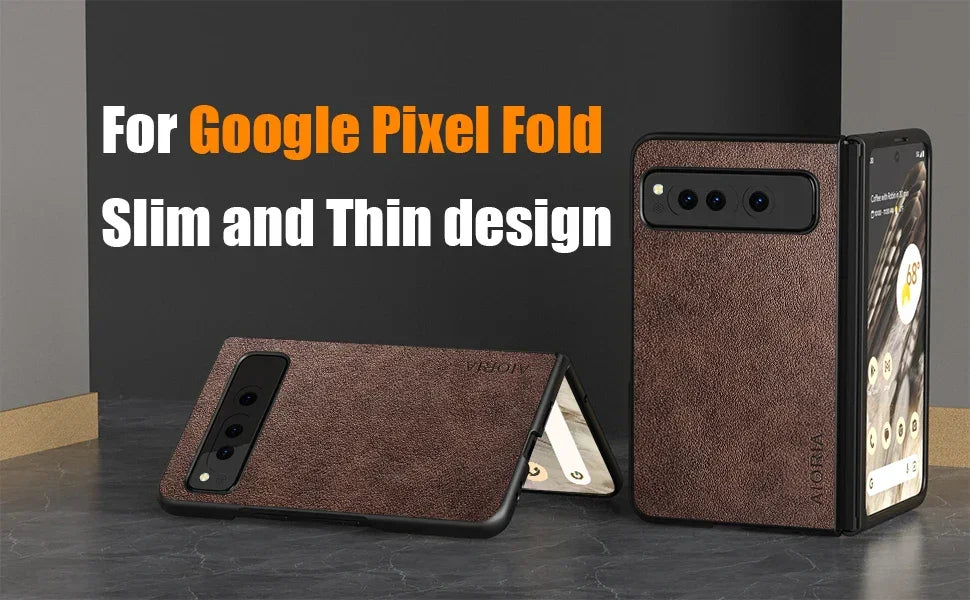 PU Leather Case for Google Pixel Fold 5G simply Business style Hard PC with PU 2in1 material - Evallys.com