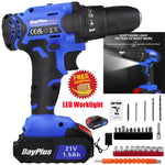 21V Cordless Power Drill,Handheld Screwdriver Drill Set with 25+1 Torque Setting,1.5AH Li-ion Battery&Fast Charger,2-Gear Drill - Evallys.com